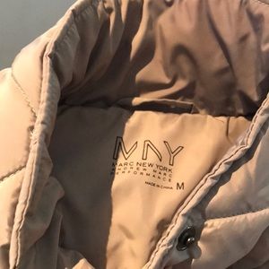 Marc New York grey sleeveless puffer jacket.